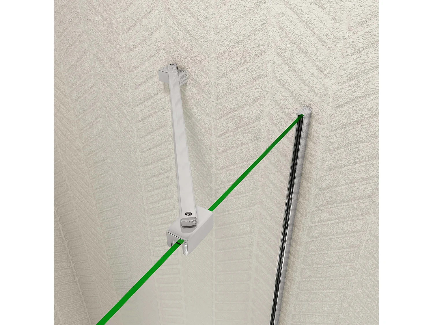 B:80xD:70xH:195cm Douchecabine,draaideur + zijpanelen,6mm NANO EasyClean veiligheidsglas,45cm Stabilisatiestang (draaibaar),profiel van glanzend chroom.