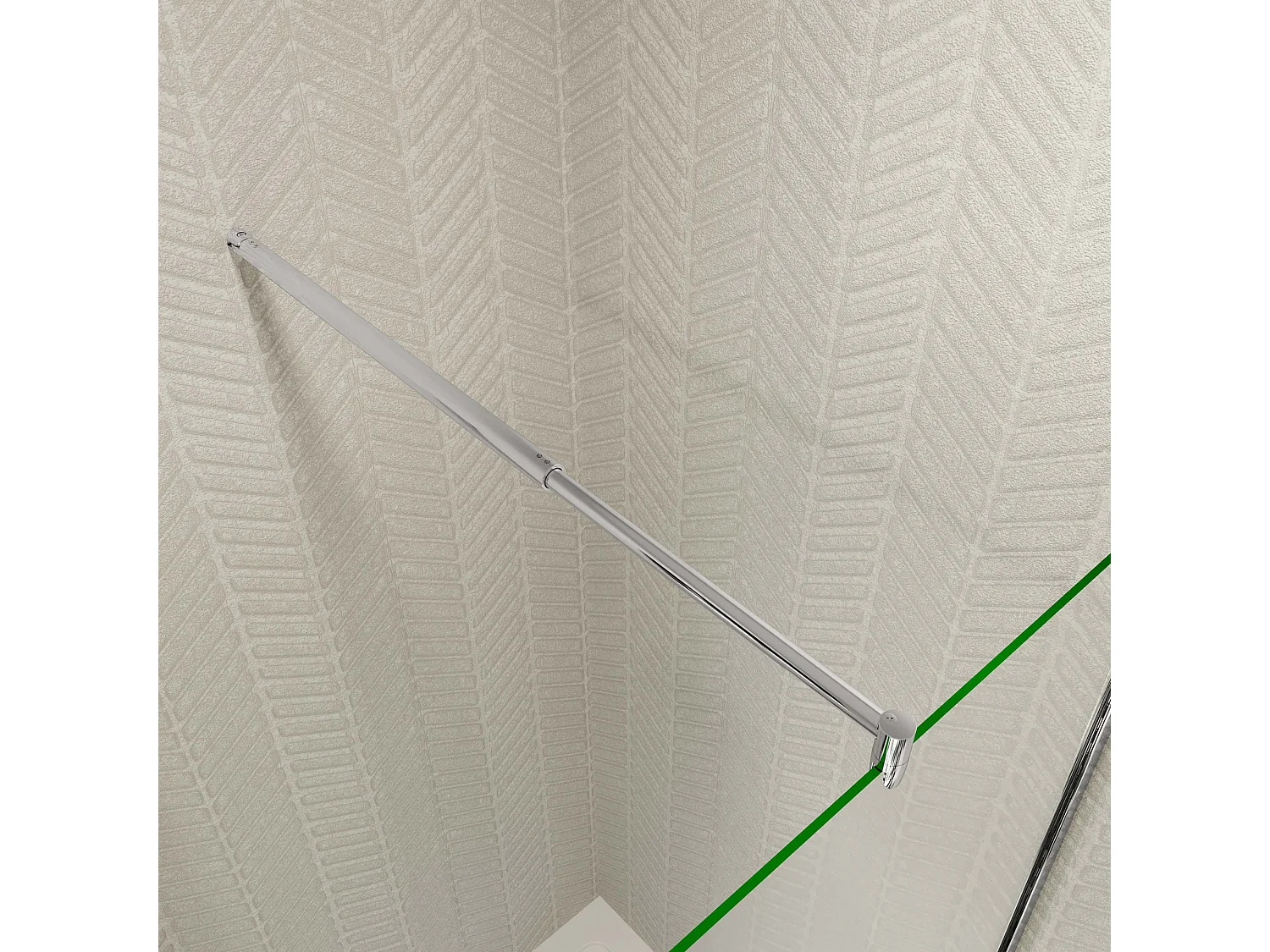 B:80xD:70xH:195 cm Douchecabine,draaideur + zijpanelen,6mm NANO EasyClean veiligheidsglas,70-120 cm Stabilisatiestang (inkortbaar),profiel van glanzend chroom.