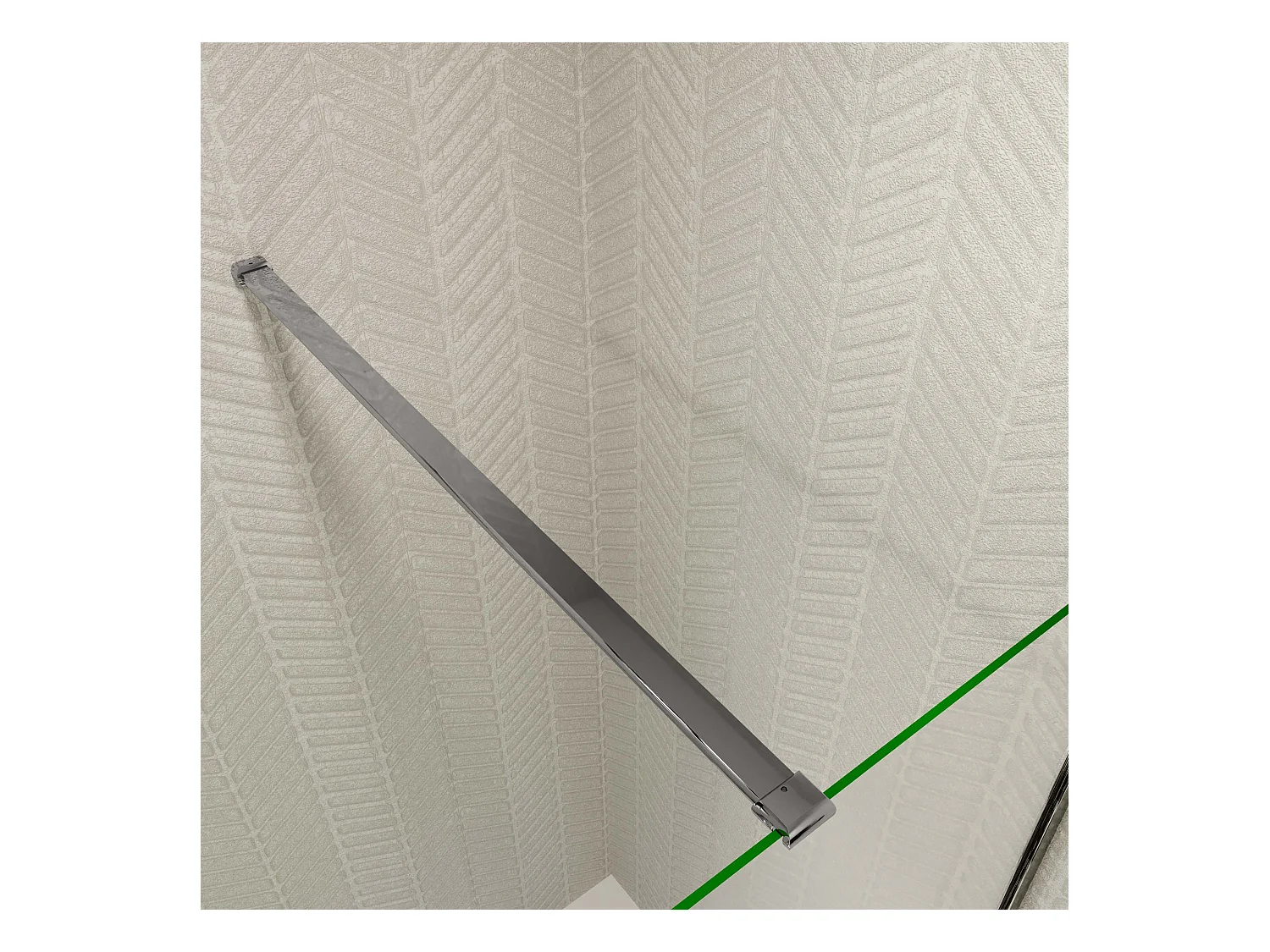 Douchecabine met vouwdeur en vaste zijwand,6mm NANO EasyClean veiligheidsglas,B:120xD:70xH:185cm,140cm Stabilisatiestang,chroom