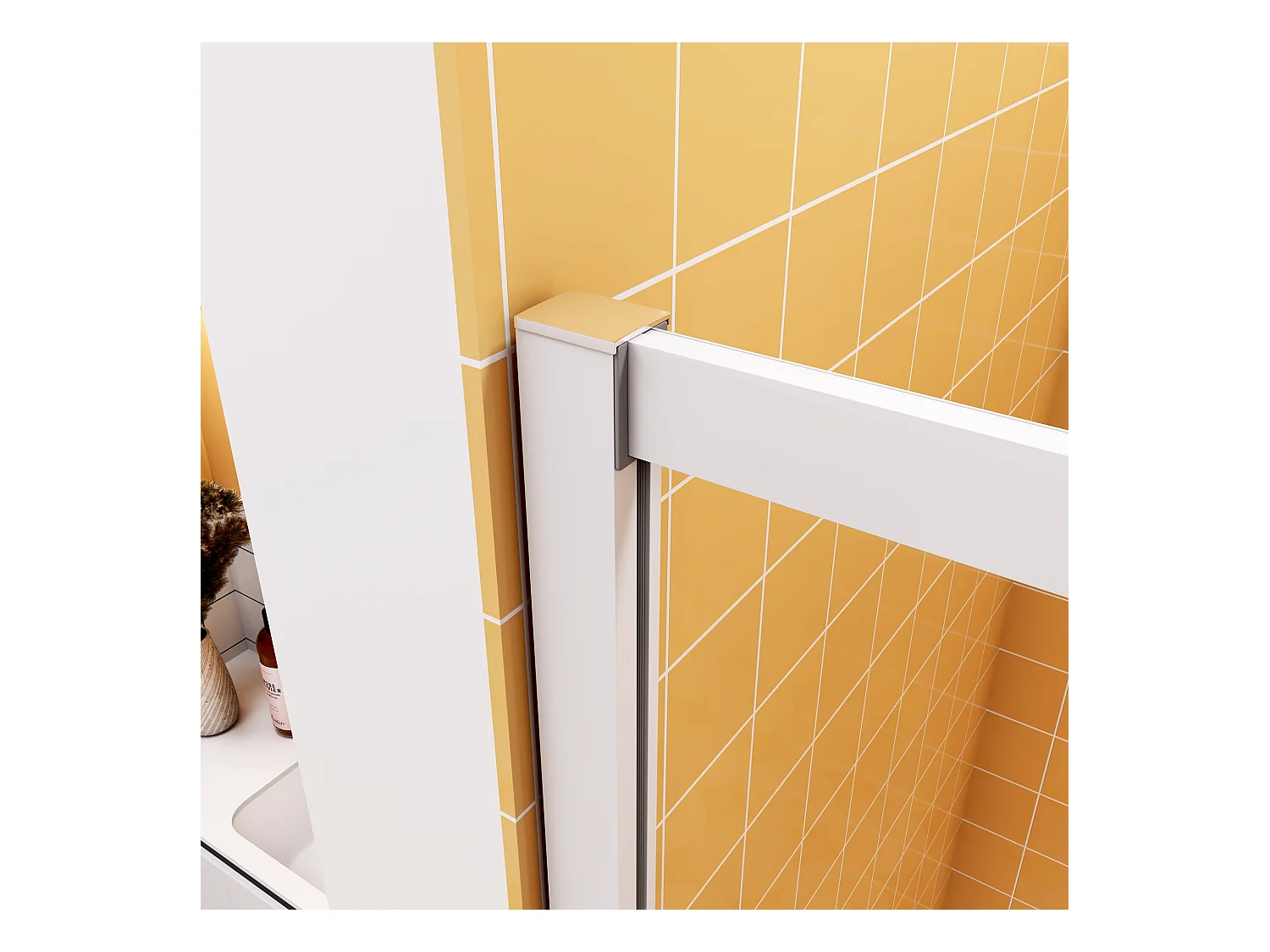 90x90x185cm Vierkante douchecabine hoekinstap dubbele schuifdeur,8mm helder antikalk NANO glas,,glanzend chroom profiel