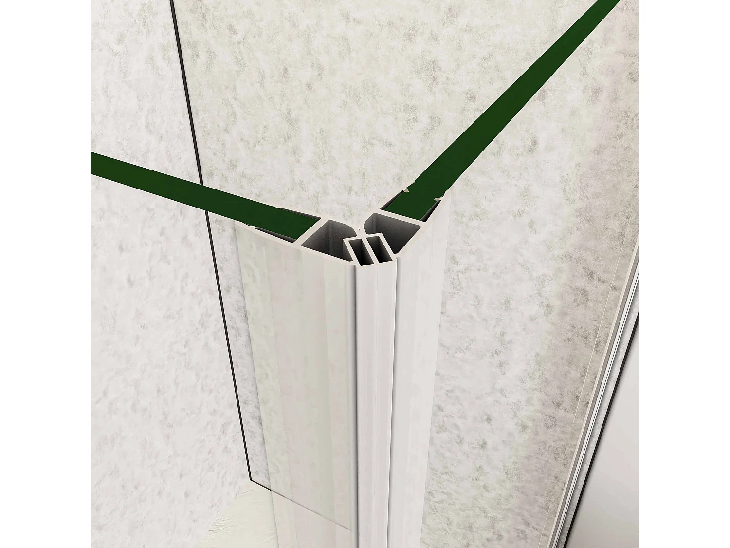 B:80xD:80xH:185cm douchecabine,5mm EasyClean veiligheidsglas,matte wit elektroforetische aluminium frame