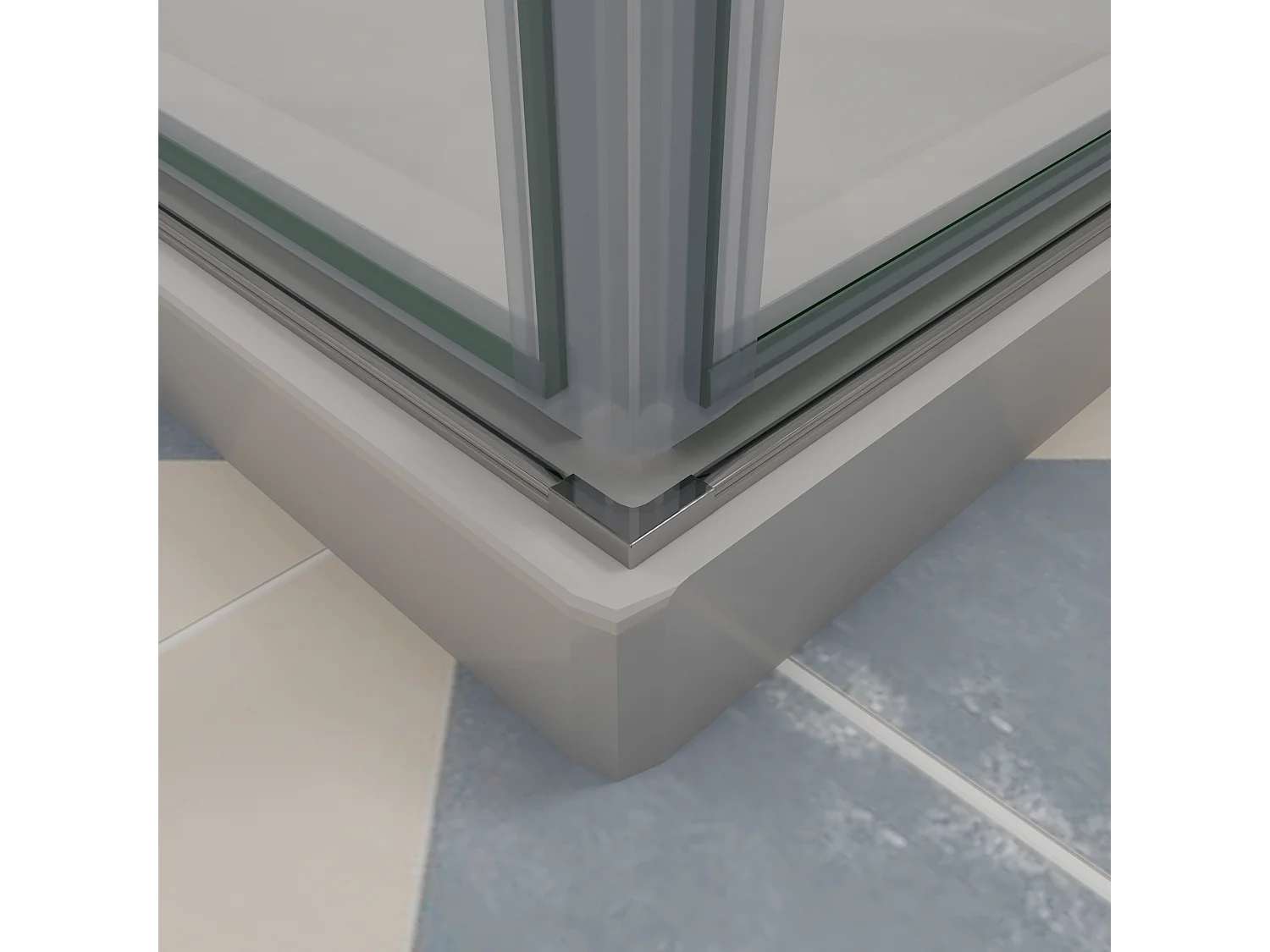 Douchecabine met dubbele draaideur,6mm helder veiligheidsglas nano coating,80x90x185cm,profiel van glanzend chroom.