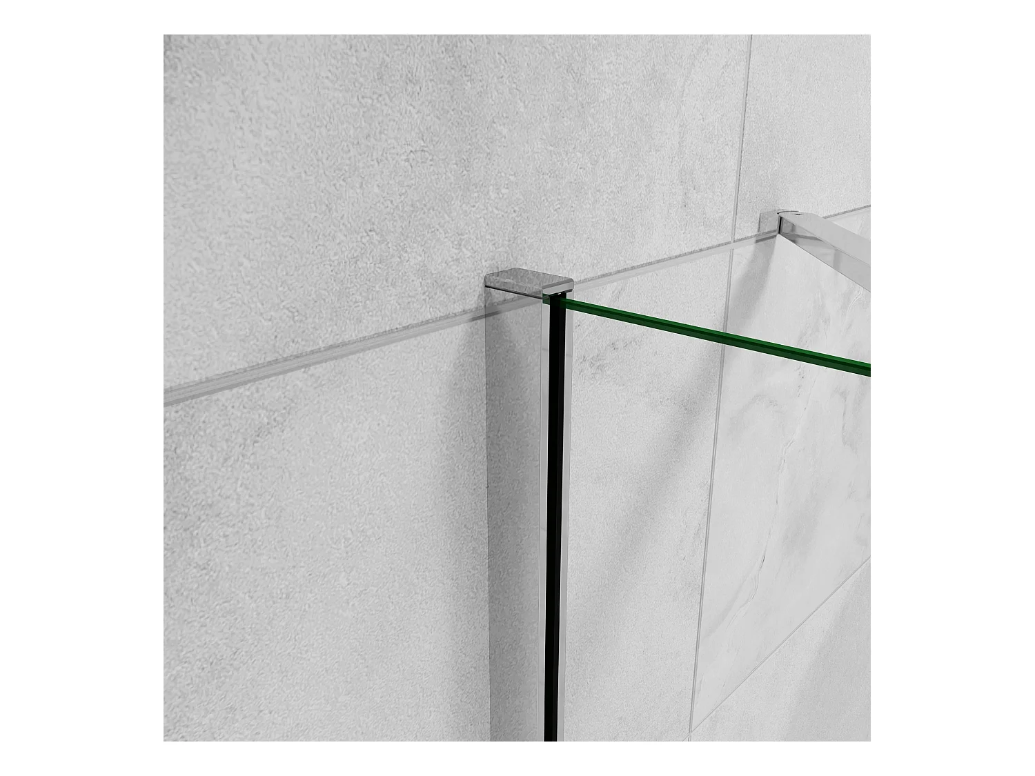 B:80xD:80xH:195 cm Douchecabine,draaideur + zijpanelen,6mm helder EasyClean veiligheidsglas,50cm Stabilisatorstang,glanzend chroom profiel.