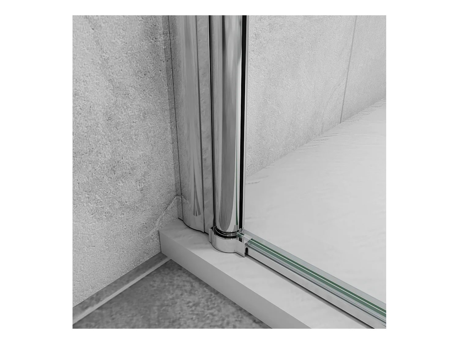 B:80xD:76x197cm Douchecabine met draaideur+zijwand,6mm EasyClean veiligheidsglas,45 cm Stabilisatiestang (draaibaar),profiel van glanzend chroom