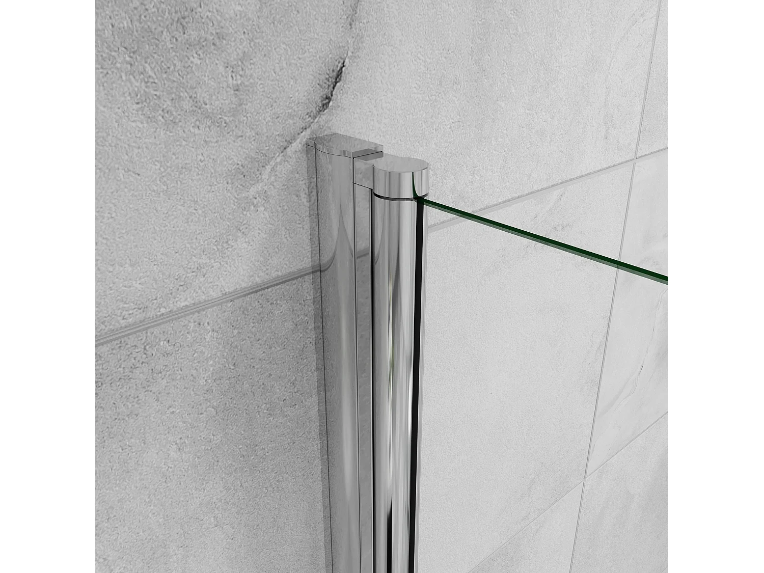 B:80xD:70x197cm Douchecabine met draaideur+zijwand,6mm EasyClean veiligheidsglas,45 cm Stabilisatiestang (draaibaar),profiel van glanzend chroom