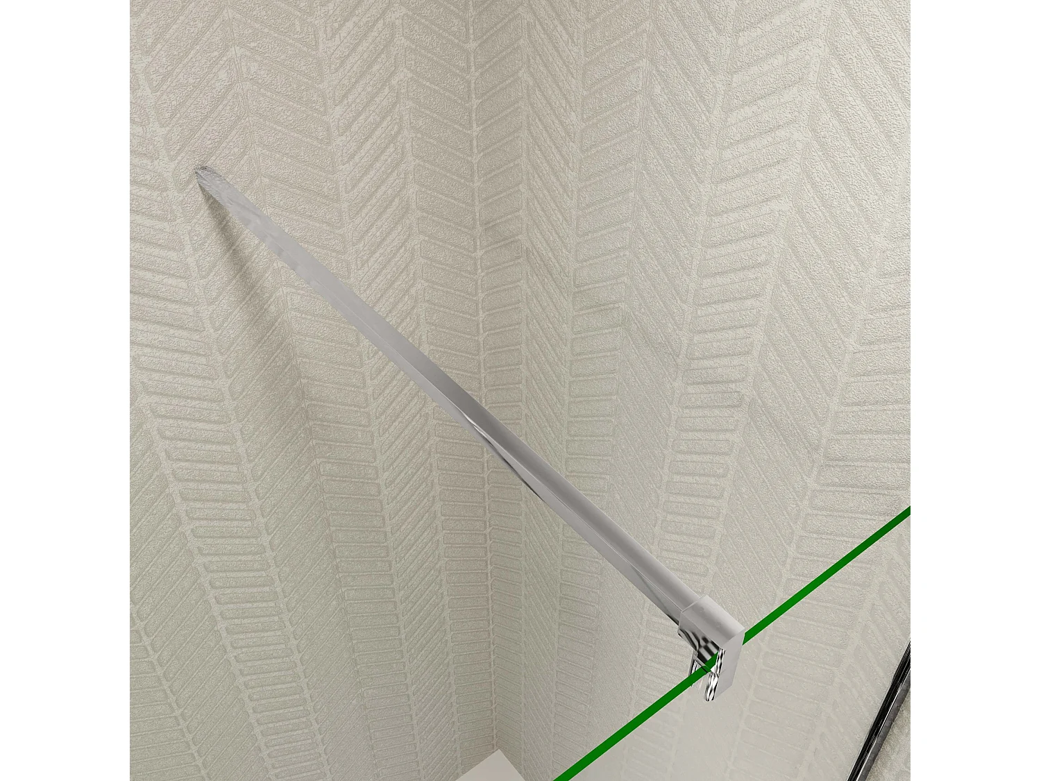 B:76xD:90xH:195cm Douchecabine,draaideur + zijpanelen,6mm helder EasyClean veiligheidsglas,90cm Stabilisatorstang,glanzend chroom profiel.