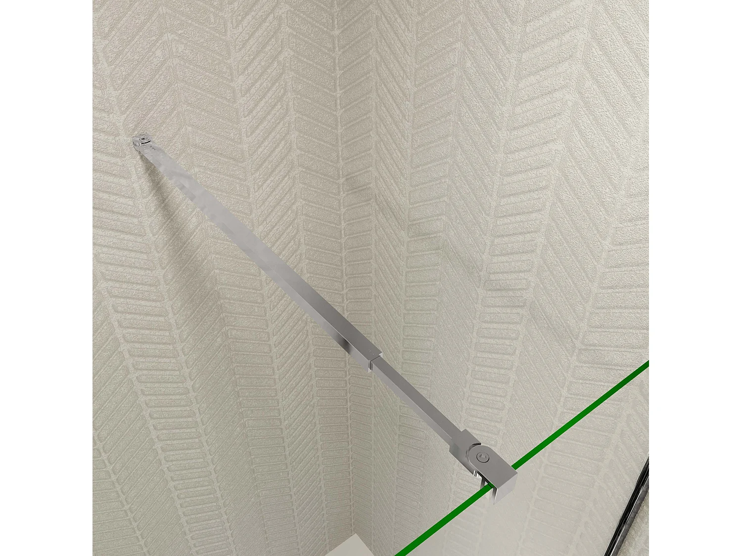 B:120xD:76xH:195 cm Douchecabine,draaideur + zijpanelen,6mm helder EasyClean veiligheidsglas,73-120cm Stabilisatorstang,glanzend chroom profiel.