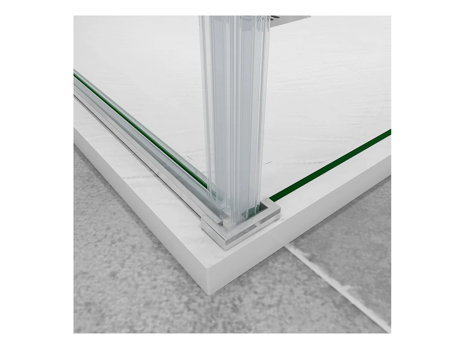 B:90xD:90x197cm Douchecabine met draaideur+zijwand,6mm EasyClean veiligheidsglas,45 cm Stabilisatiestang (draaibaar),profiel van glanzend chroom