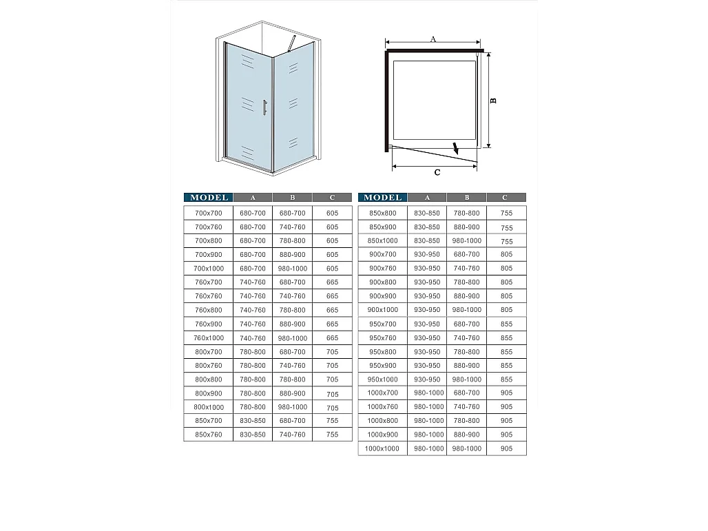 Douchecabine 90x70x185cm,draaideur+zijwand,6mm NANO EasyClean veiligheidsglas,73-120 cm Stabilisatiestang (inkortbaar),profiel van glanzend chroom.