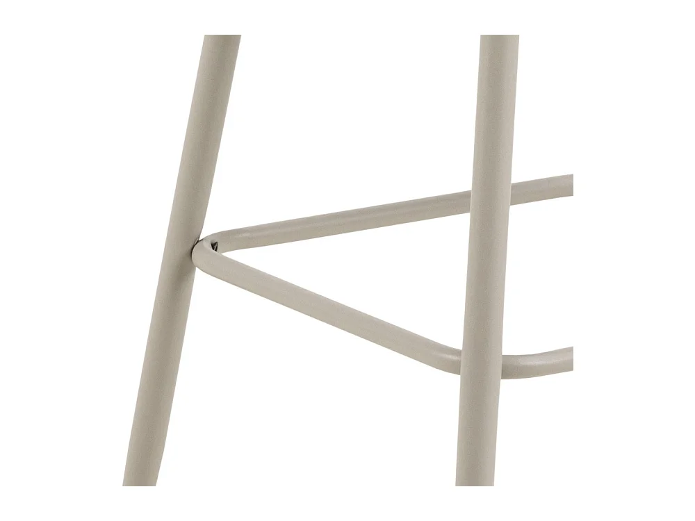 Vako - Lot de 2 tabourets de bar en tissu pieds beiges H78cm - Beige