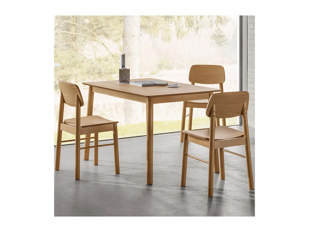Hem - Table à manger 4 personnes en bois - Bois clair