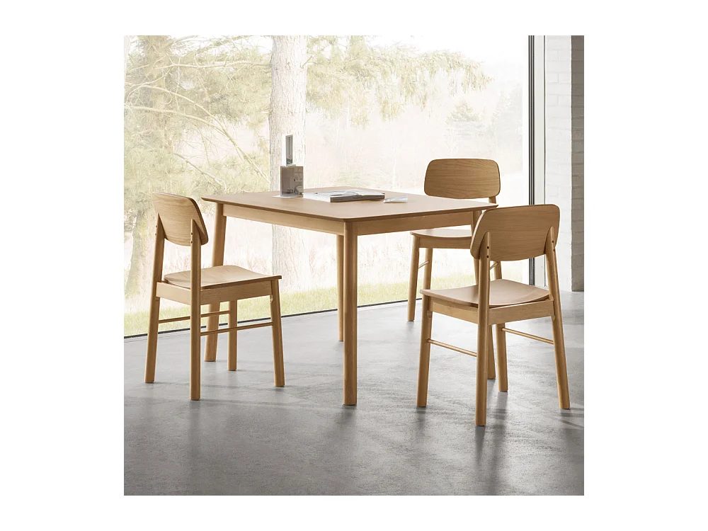 Hem - Table à manger 4 personnes en bois - Bois clair