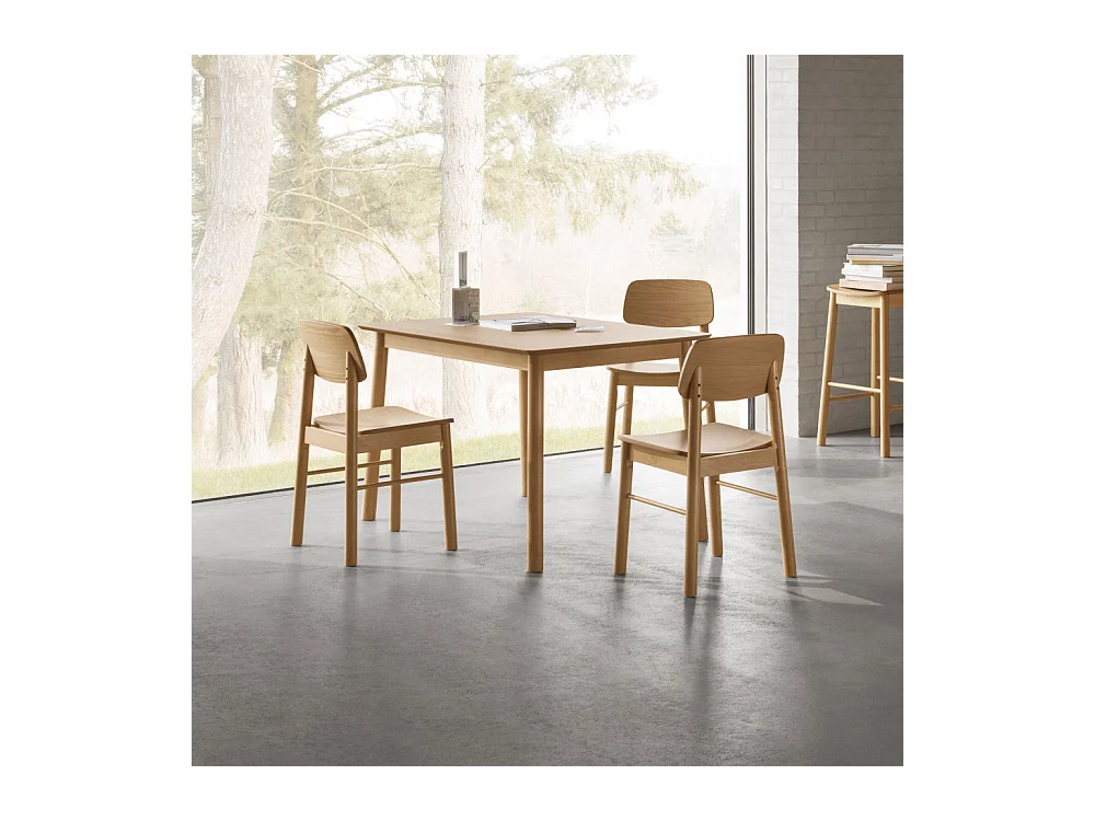 Hem - Table à manger 4 personnes en bois - Bois clair