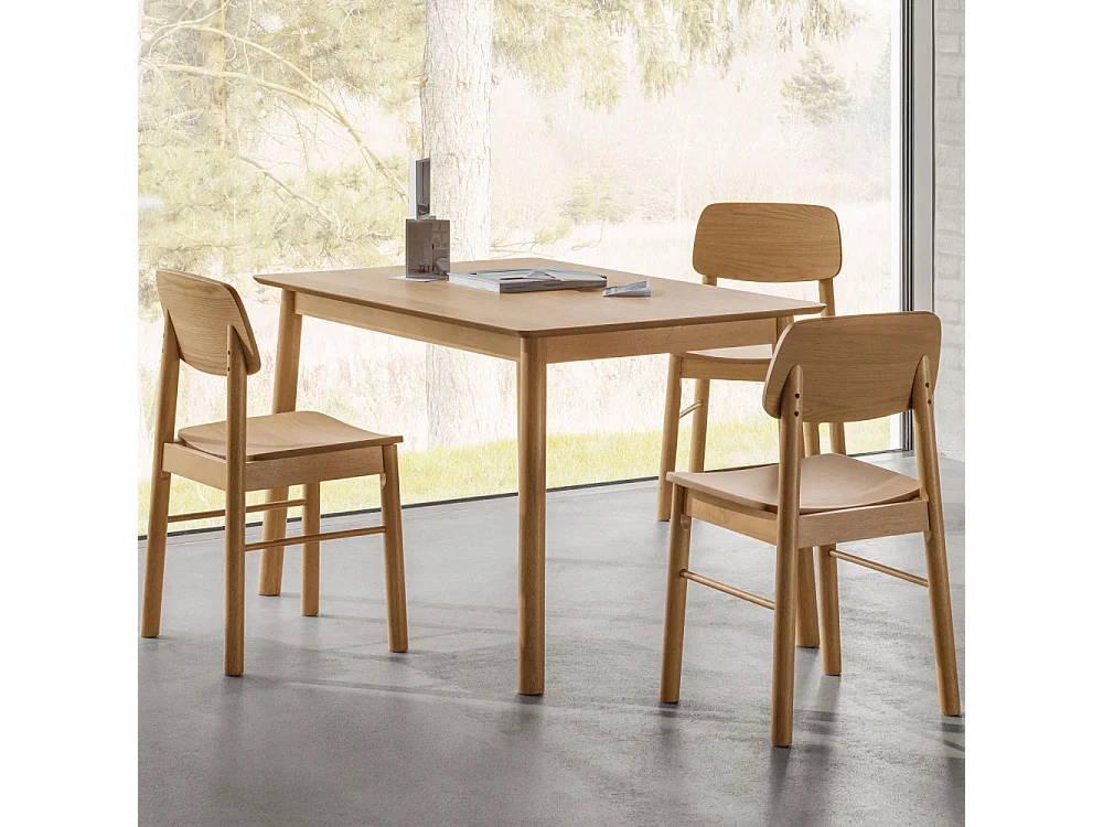 Hem - Table à manger 4 personnes en bois - Bois clair