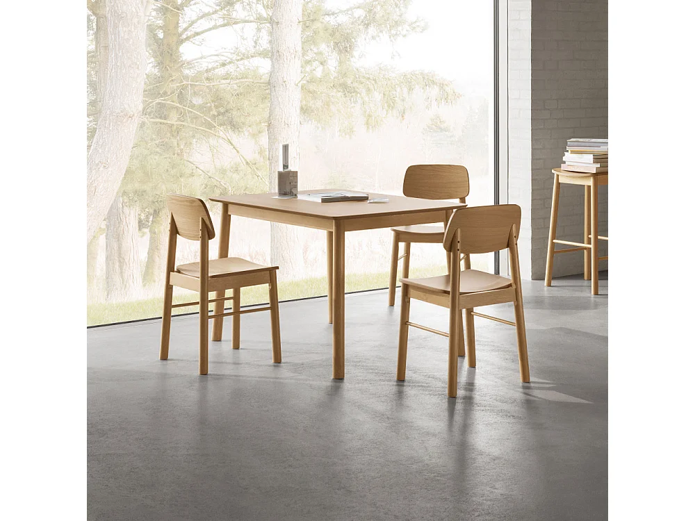 Hem - Table à manger 4 personnes en bois - Bois clair