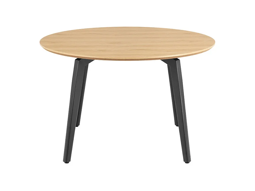 Lunka - Table à manger 4 personnes ronde en bois ø120cm - Bois clair