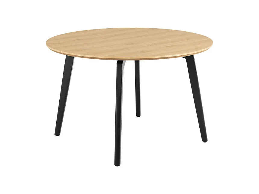 Lunka - Table à manger 4 personnes ronde en bois ø120cm - Bois clair