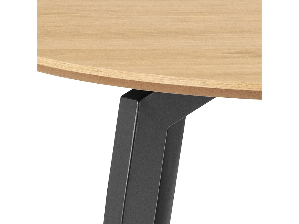 Lunka - Table à manger 4 personnes ronde en bois ø120cm - Bois clair