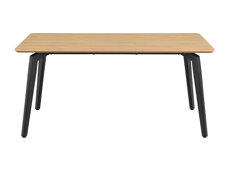 Lunka - Table à manger 4 personnes en bois et métal - Bois clair