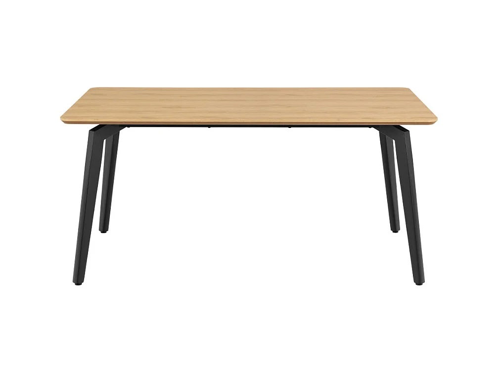 Lunka - Table à manger 4 personnes en bois et métal - Bois clair