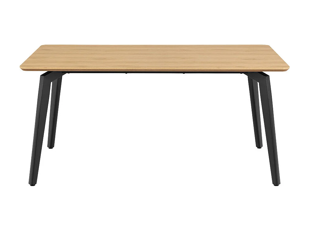 Lunka - Table à manger 4 personnes en bois et métal - Bois clair