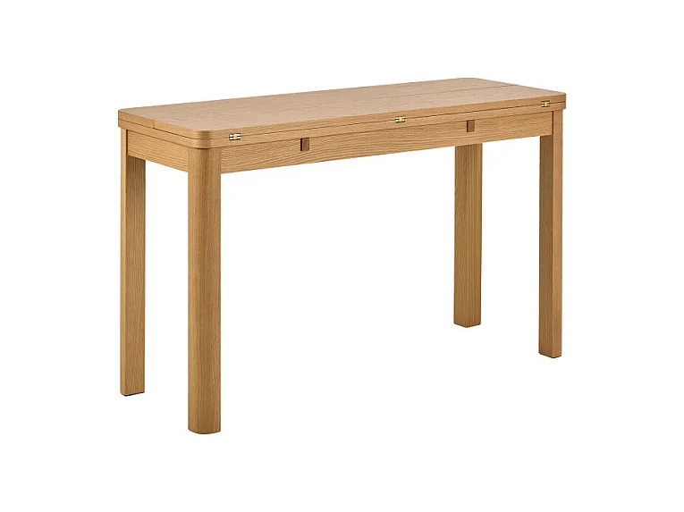 Fika - Table à manger extensible 2 à 4 personnes en bois 120x45-90cm  - Bois clair