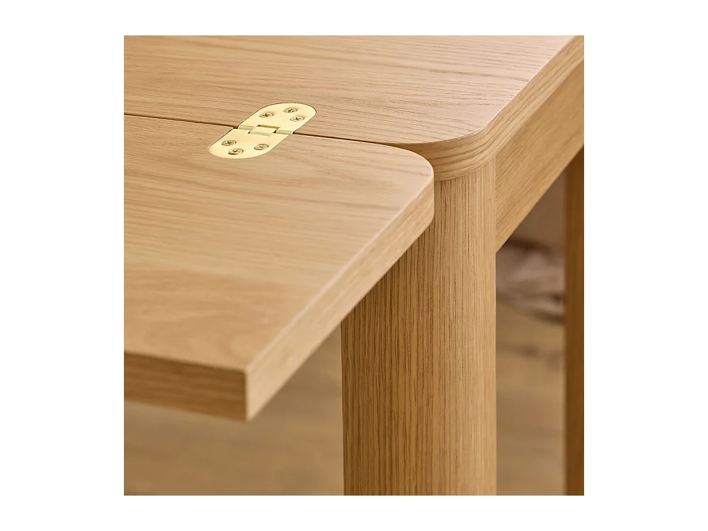 Fika - Table à manger extensible 2 à 4 personnes en bois 120x45-90cm  - Bois clair