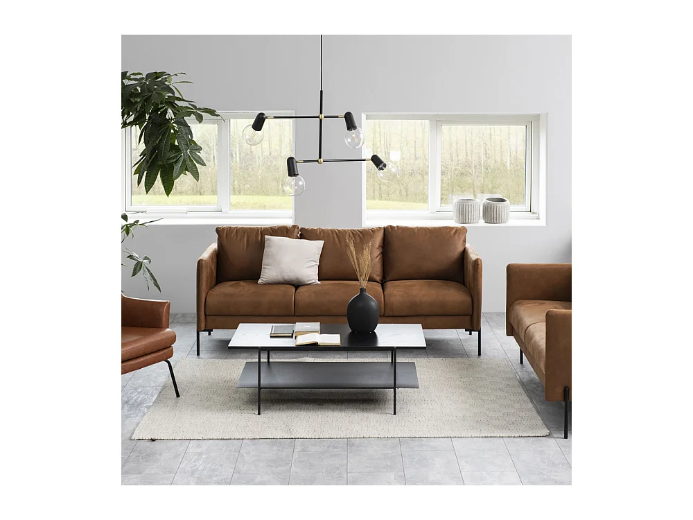 Mysa - Table basse en bois et métal - Noir