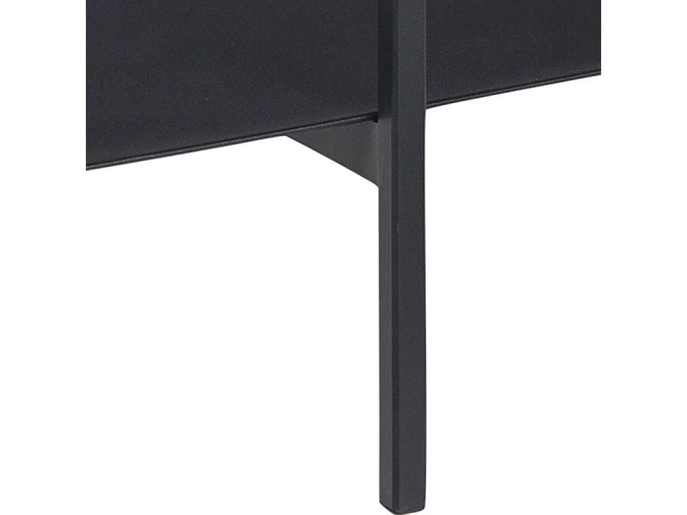 Mysa - Table basse en bois et métal - Noir