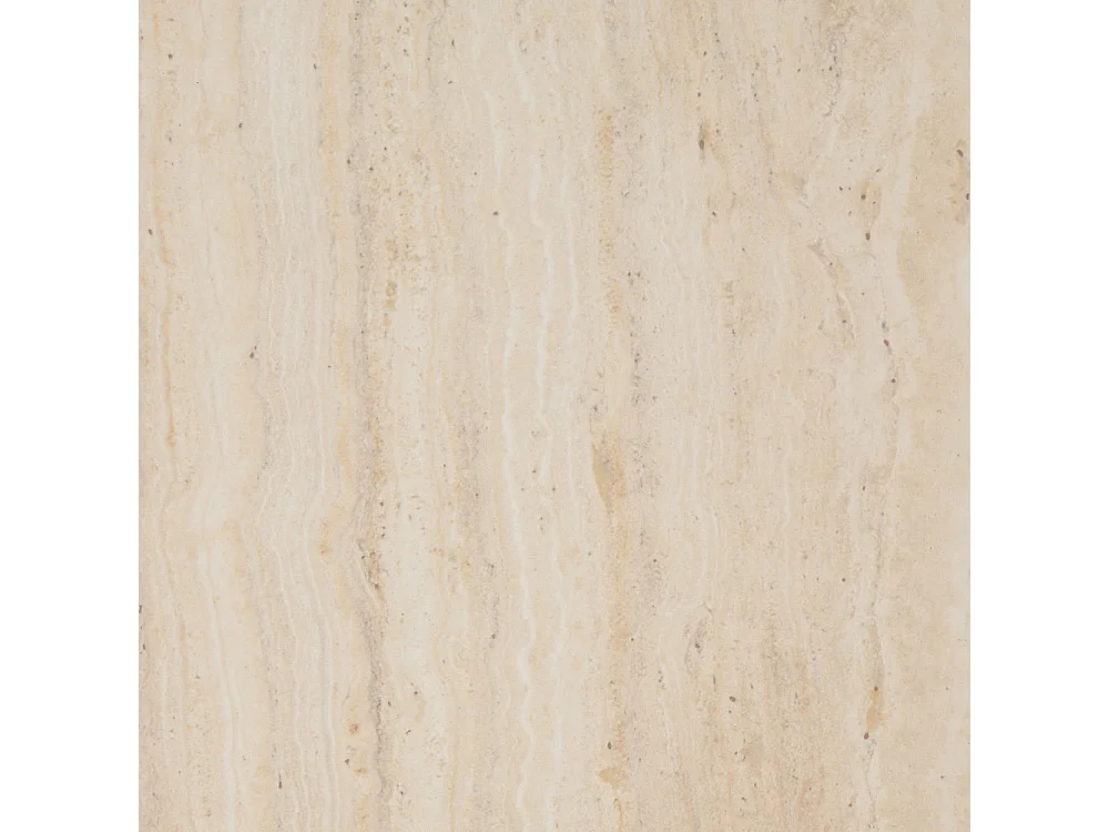 Ailo - Table basse carrée effet travertin 60x60cm - Beige