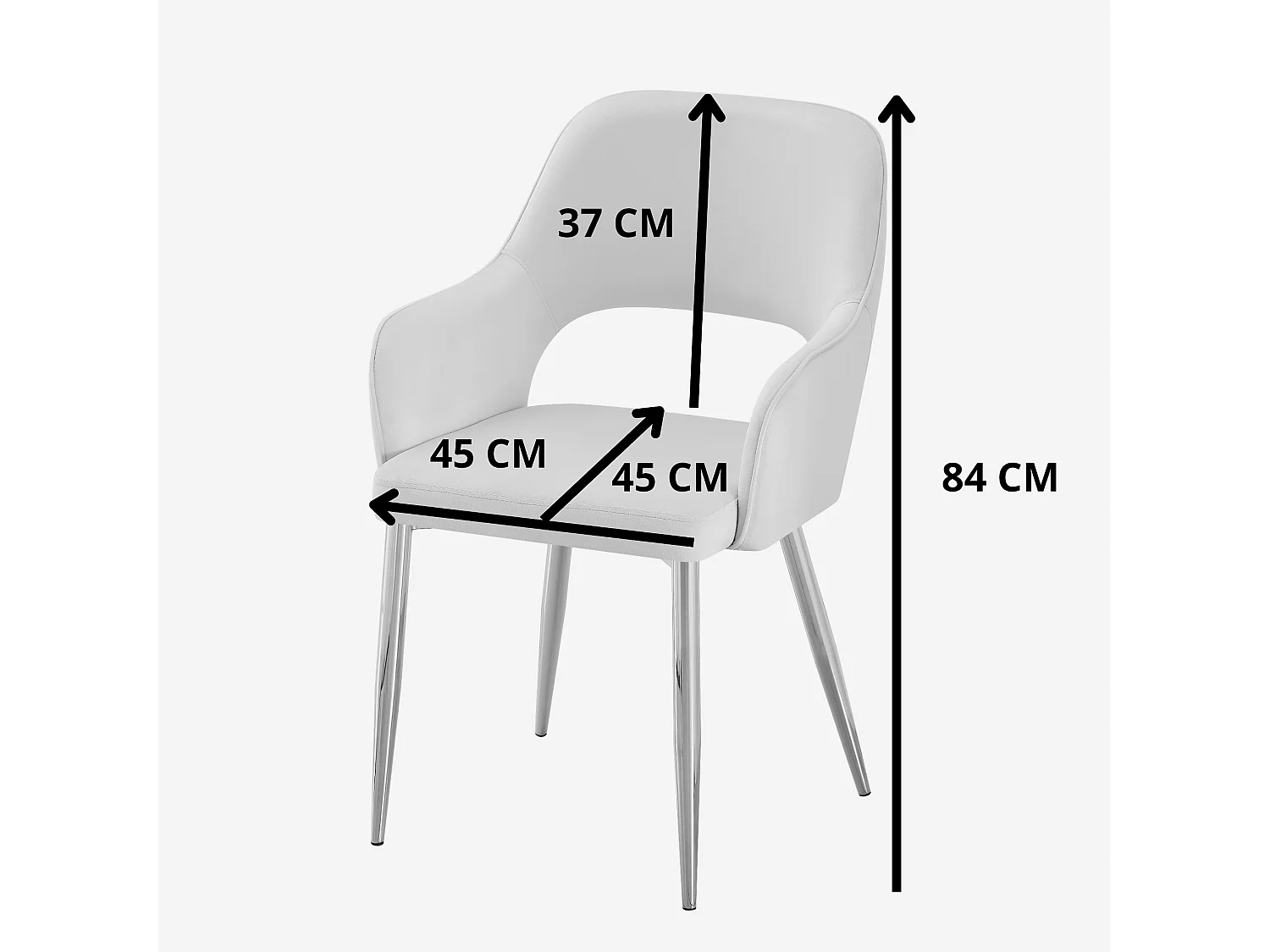 Lot de 2 chaises en velours et métal noir - Bleu - GIA