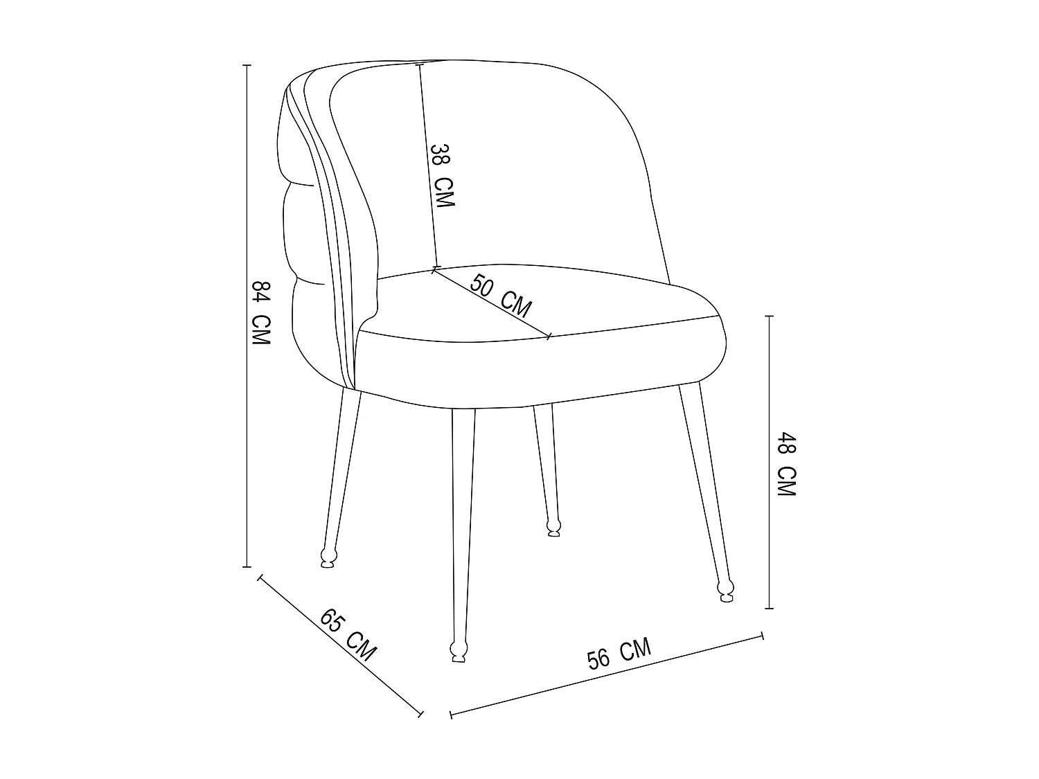 Lot de 2 chaises en chenille et métal argenté - Taupe - SARA