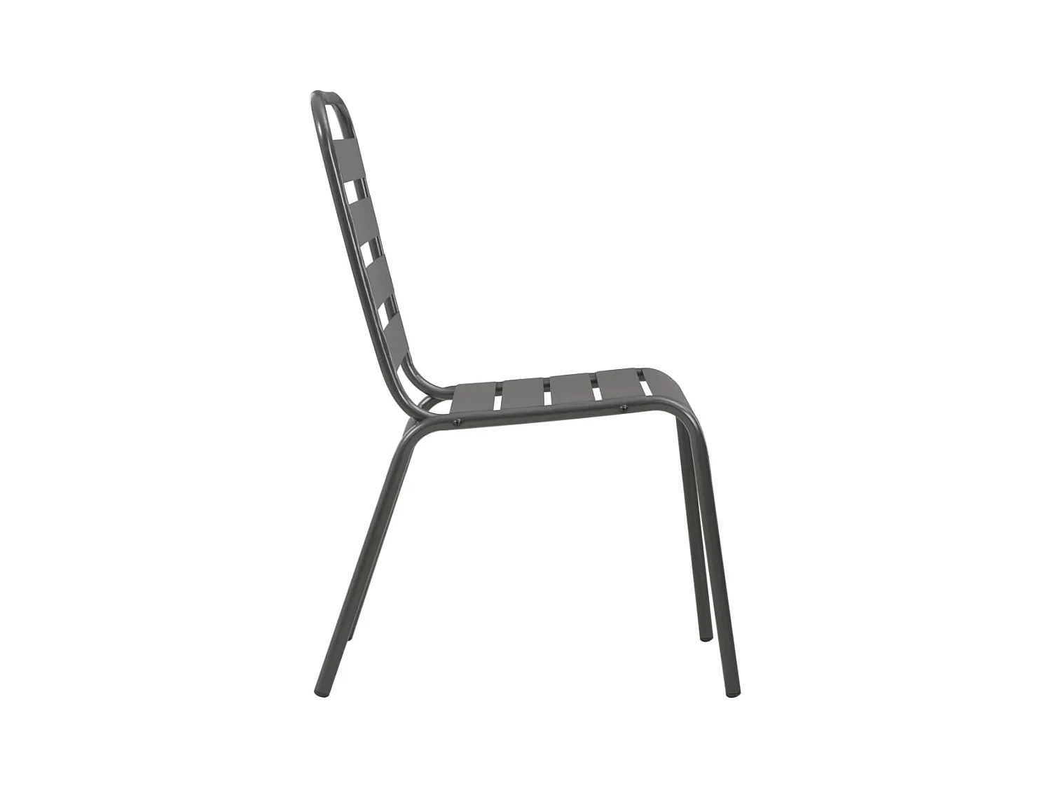 Ensemble de chaises de jardin empilables 7 pcs anthracite