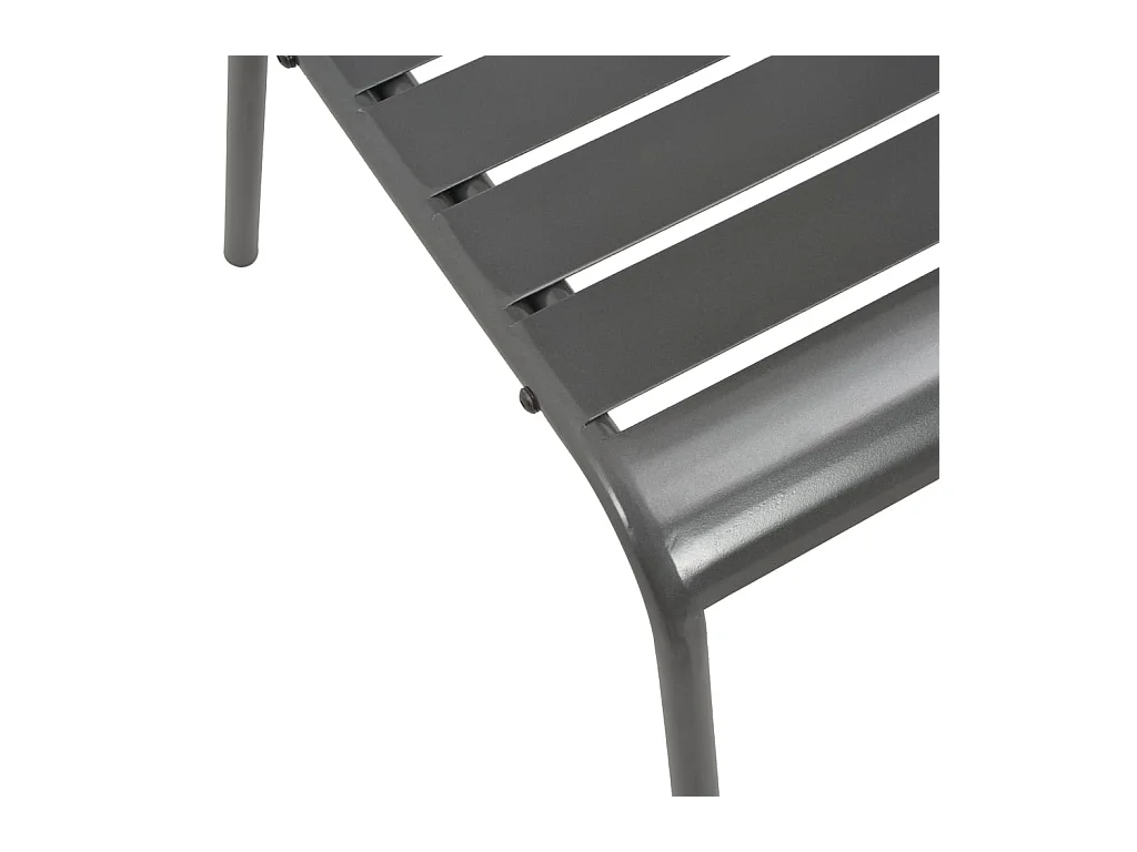 Ensemble de chaises de jardin empilables 7 pcs anthracite