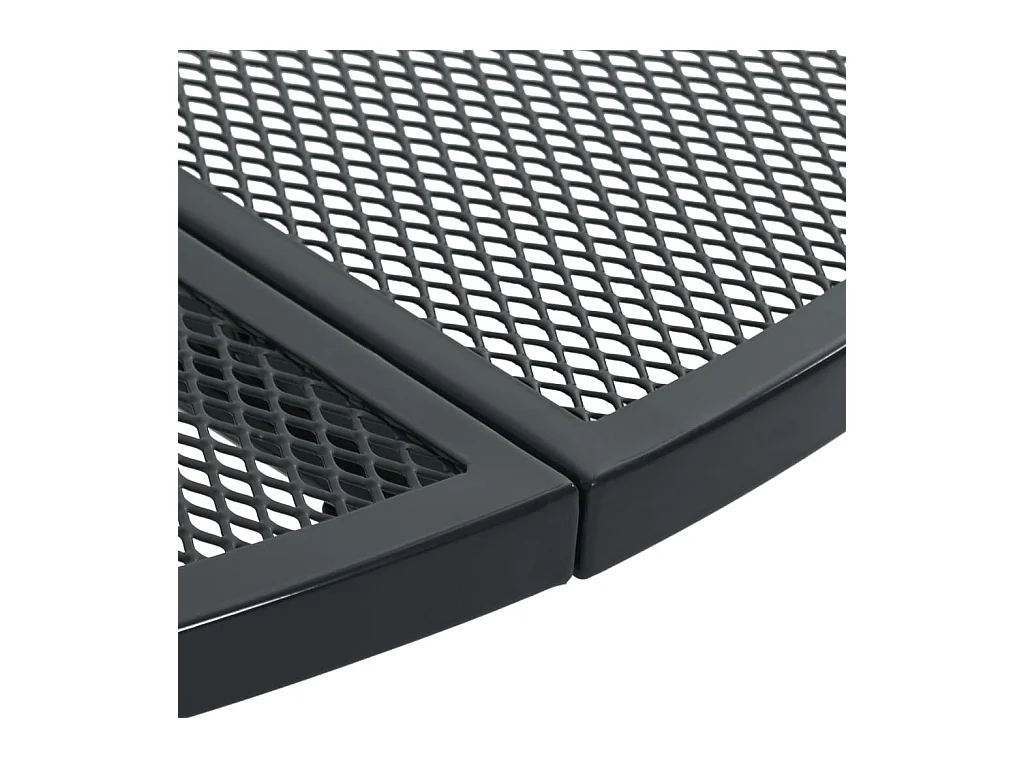 Ensemble de chaises de jardin empilables 7 pcs anthracite