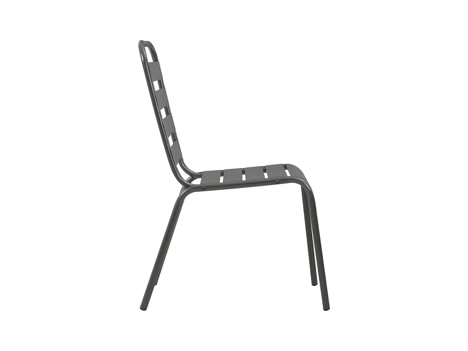 Ensemble de chaises de jardin empilables 5 pcs anthracite