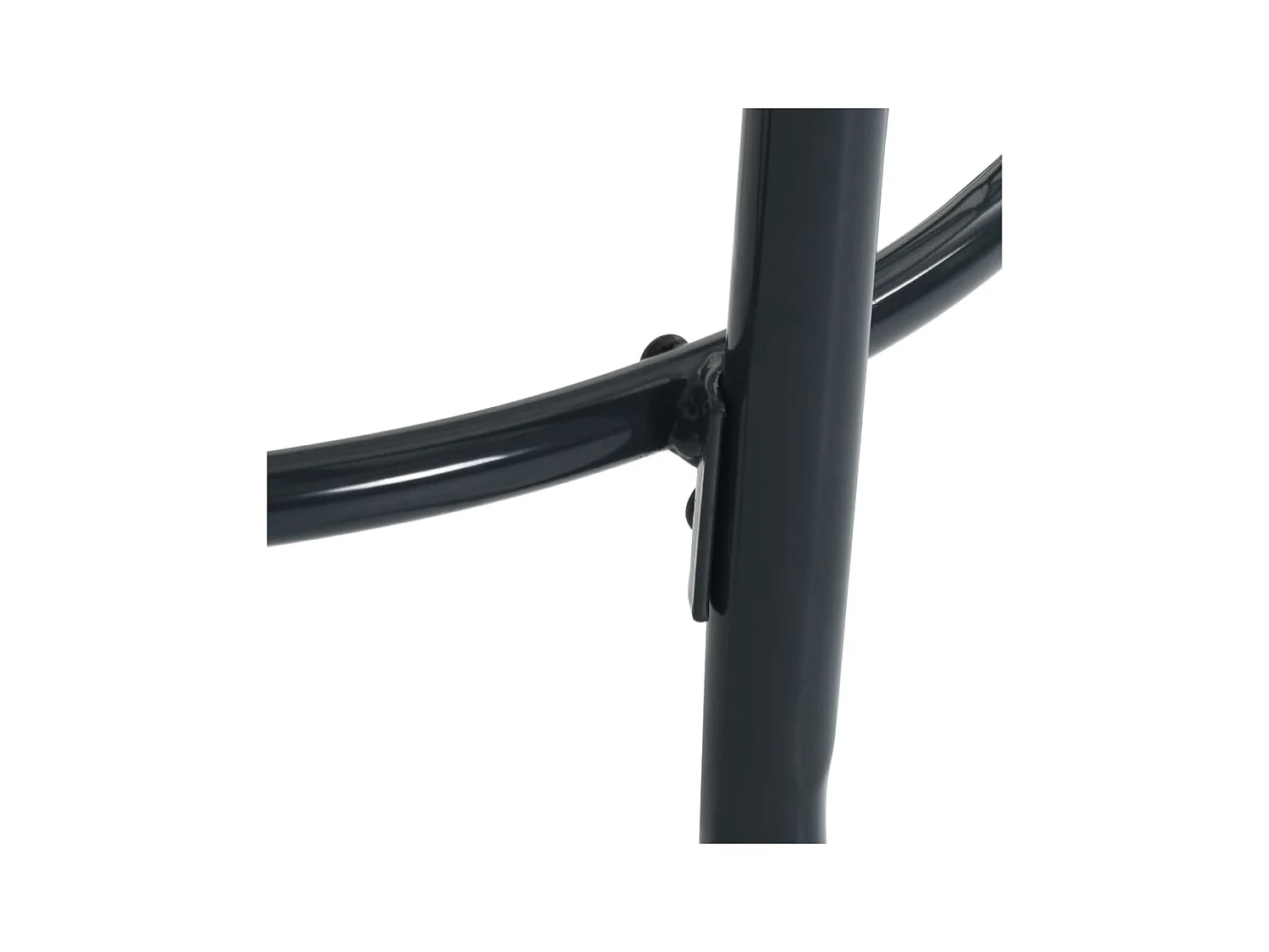 Ensemble de chaises de jardin empilables 5 pcs anthracite