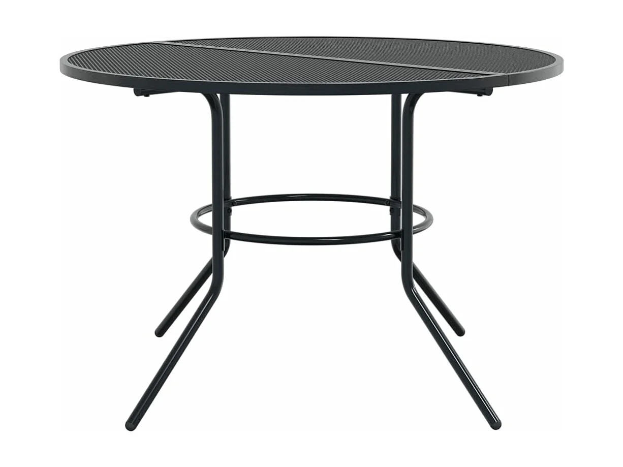 Set Sedie Giardino Impilabili 5pz Antracite Acciaio Verniciato