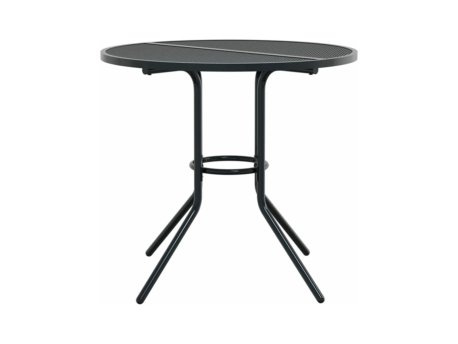 Ensemble de chaises de jardin empilables 5 pcs anthracite