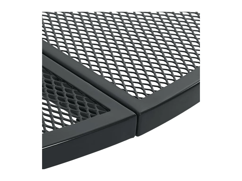 Ensemble de chaises de jardin empilables 5 pcs anthracite