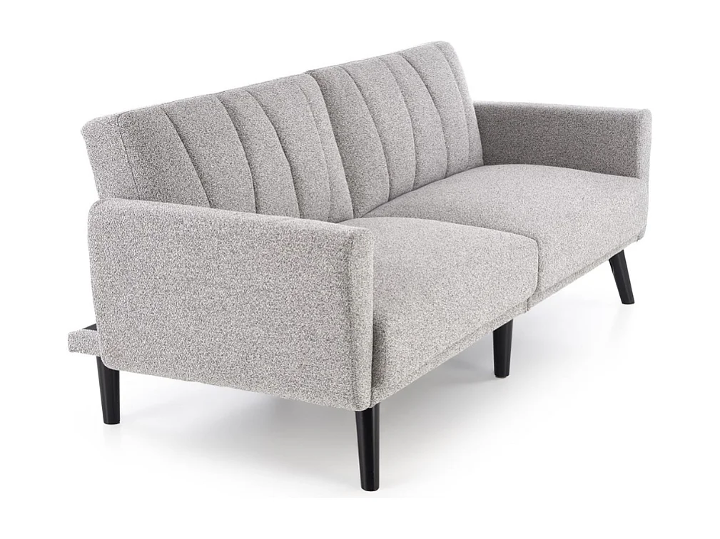Sofá cama de 3 plazas en tejido gris MAEVA