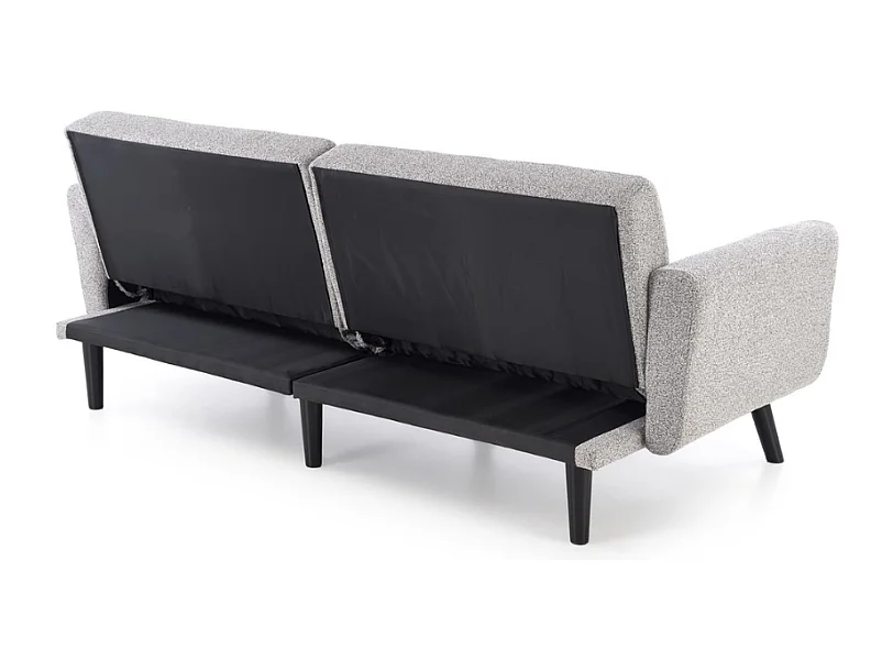 Sofá cama de 3 plazas en tejido gris MAEVA