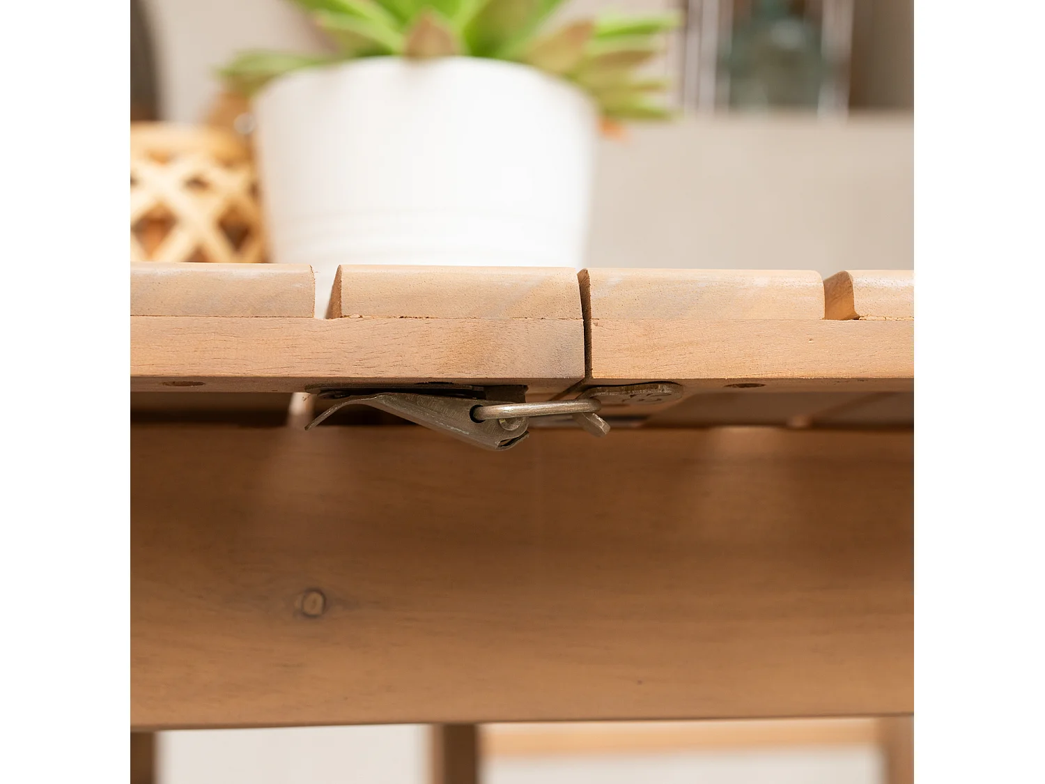 Salon de jardin extensible 180/240cm PADAR en acacia 8 places - coussins sable