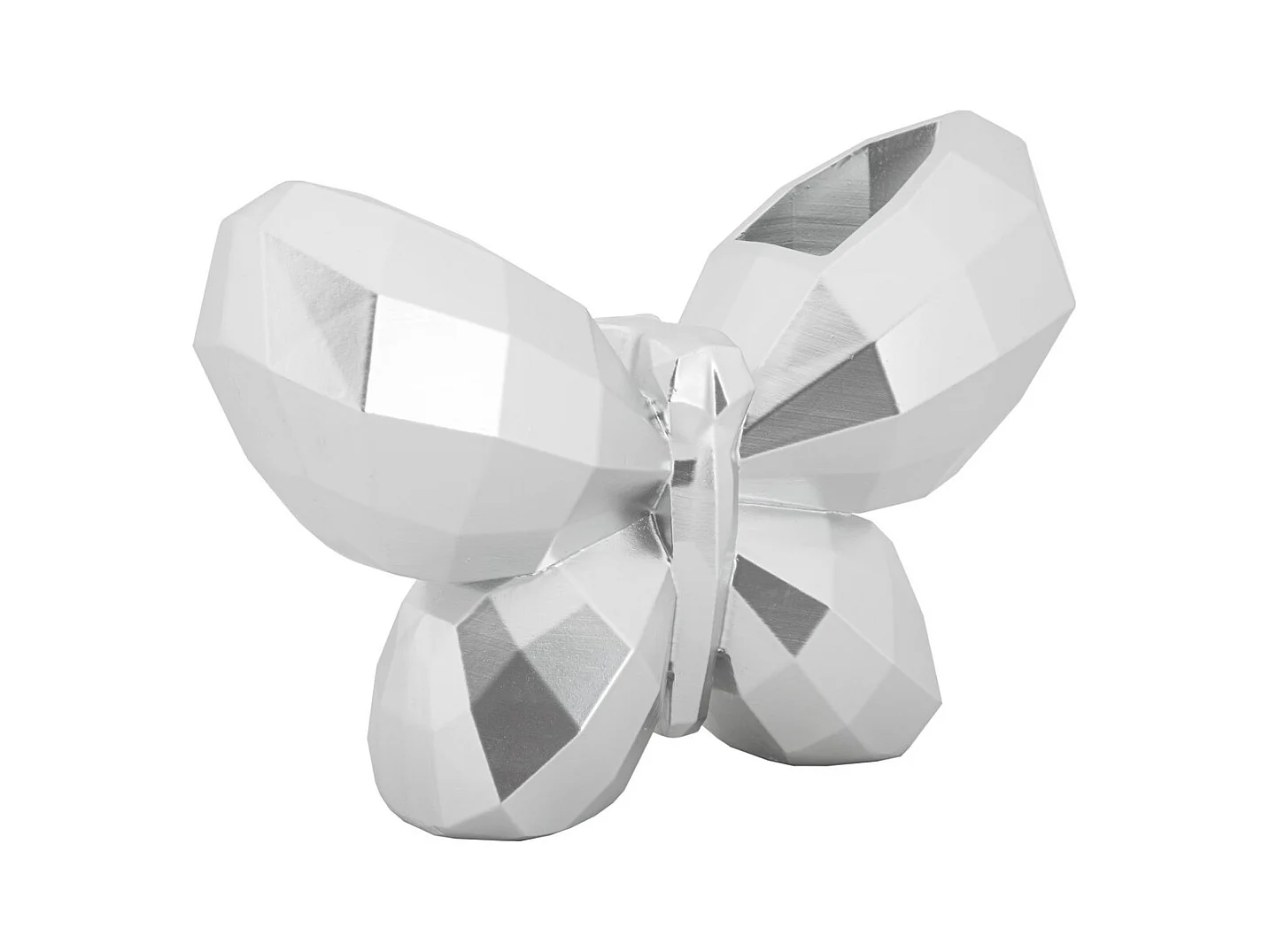 Vase Décoratif Papillon, Argent, 15x22,5x8 cm, Seven Design