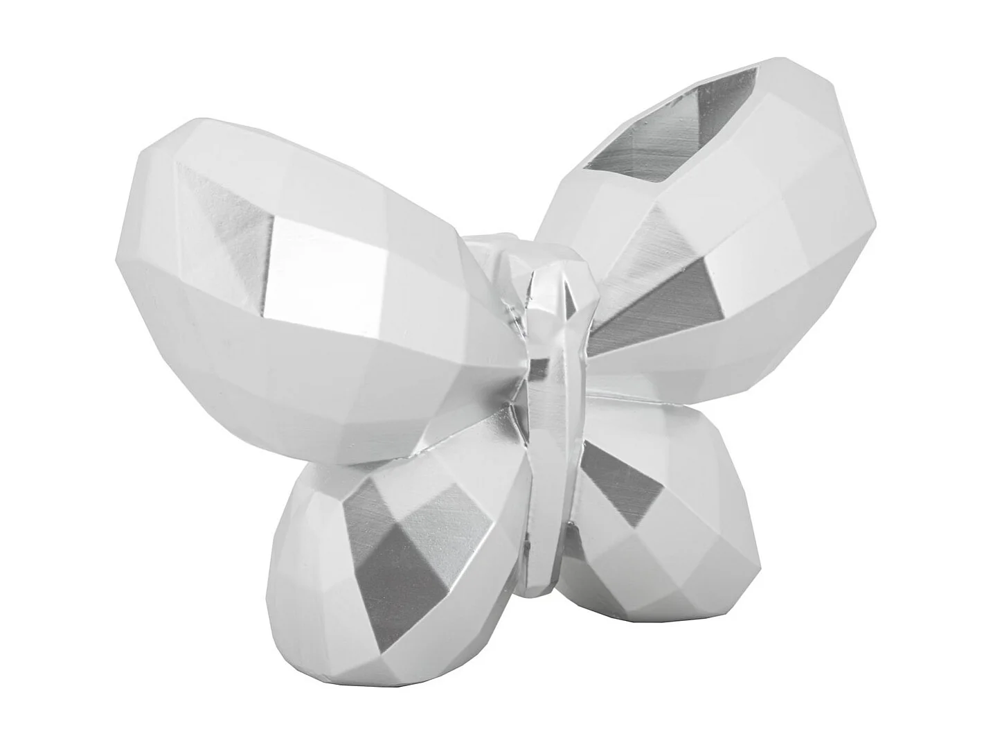 Vase Décoratif Papillon, Argent, 15x22,5x8 cm, Seven Design