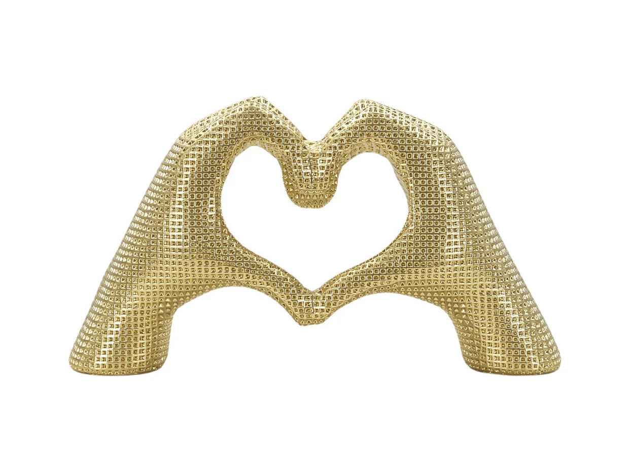 Escultura Manos, Oro, 13,5x25x7,5 cm, Epikasa