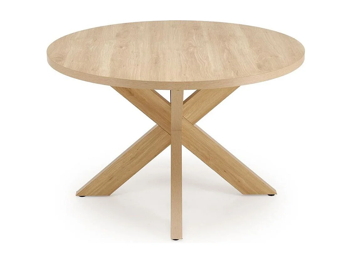 Table ronde 120 cm aspect chêne naturel RAVI