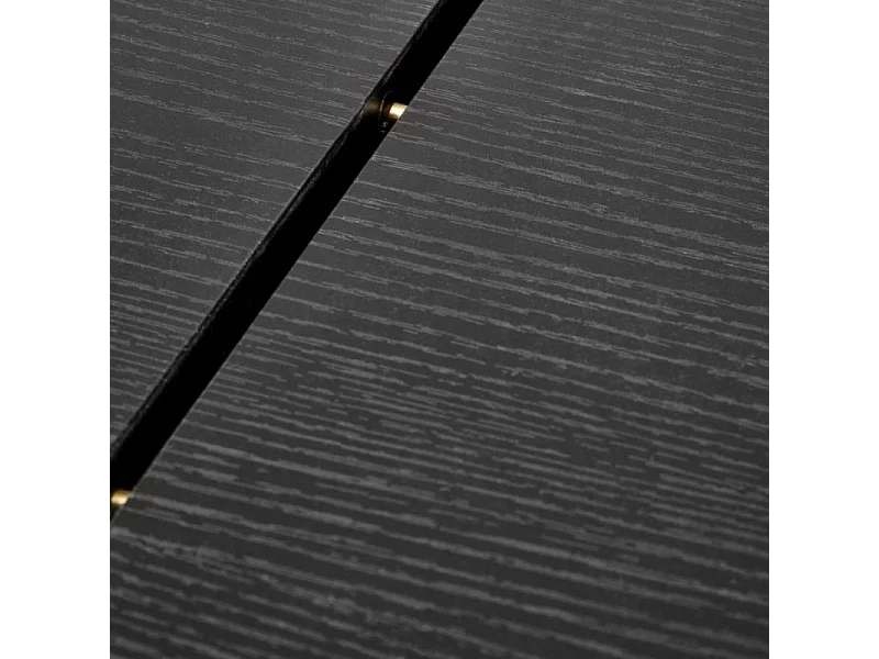 Tavolo design allungabile nero con piano impiallacciato rovere 160-250 cm MISTY