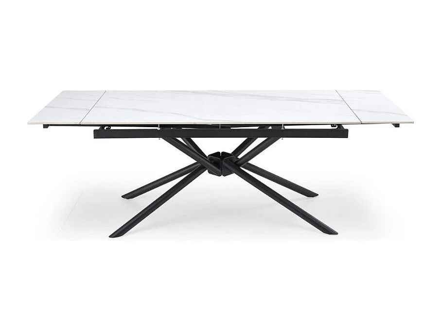 Tavolo da pranzo allungabile 160 / 220 cm in marmo bianco VIKTOR