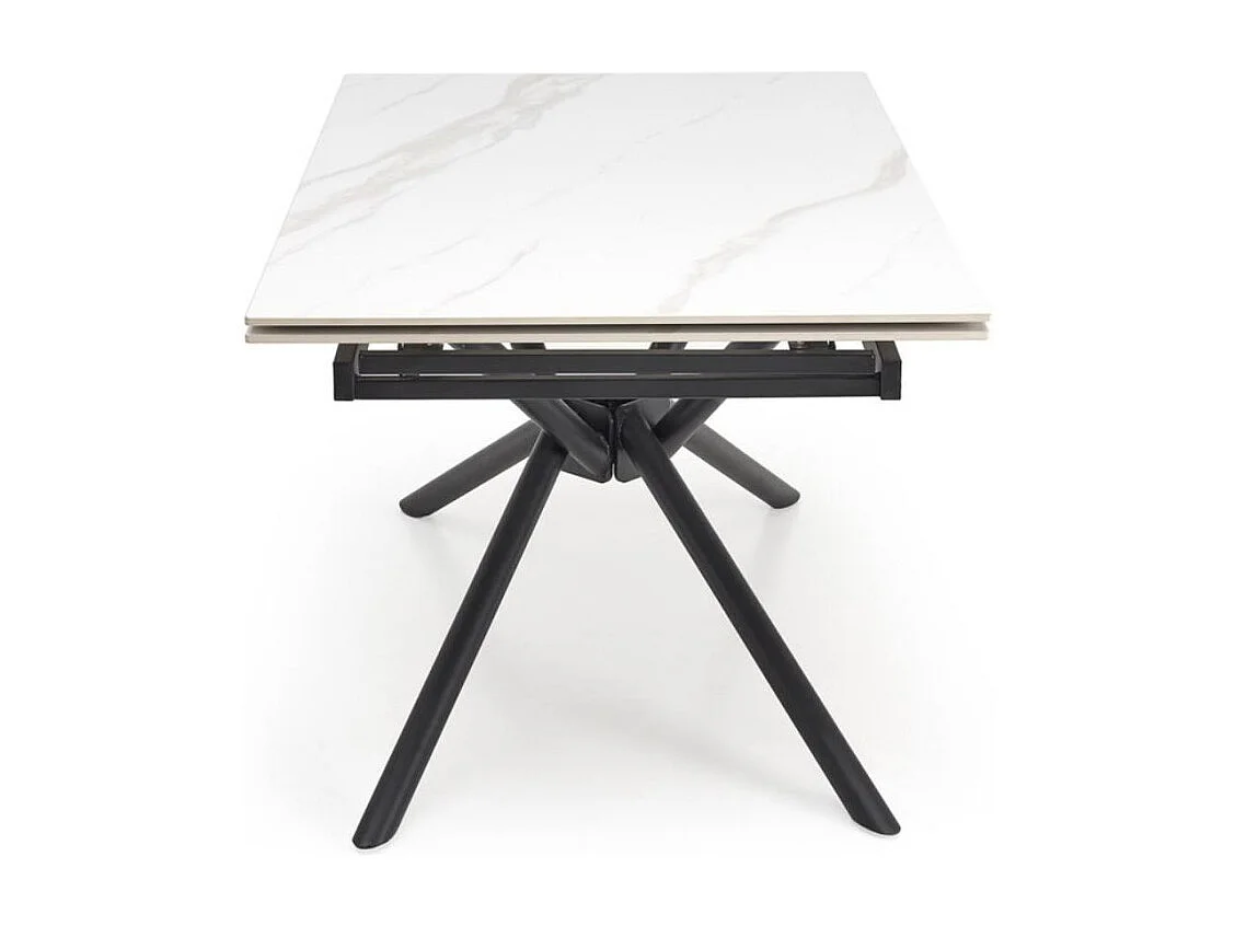 Tavolo da pranzo allungabile 160 / 220 cm in marmo bianco VIKTOR